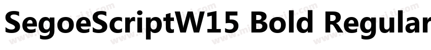 SegoeScriptW15 Bold Regular字体转换